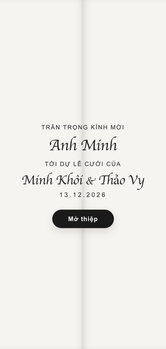 Thiệp có tên khách