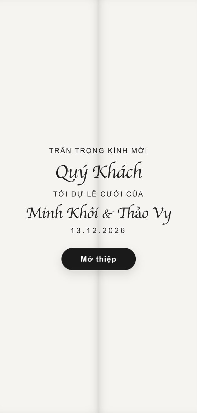 Thiệp không có tên khách